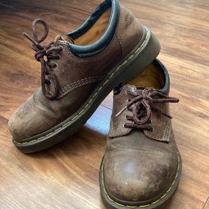 Dr. Martens brown leather oxfords